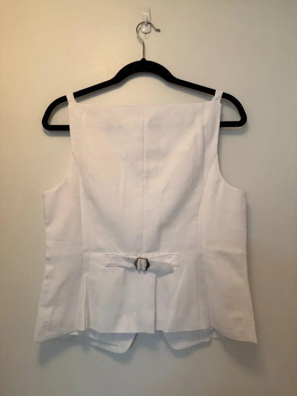 J.Crew Gramercy Linen Cutaway Tank | Button Up Vest | White | NWT | Size 10